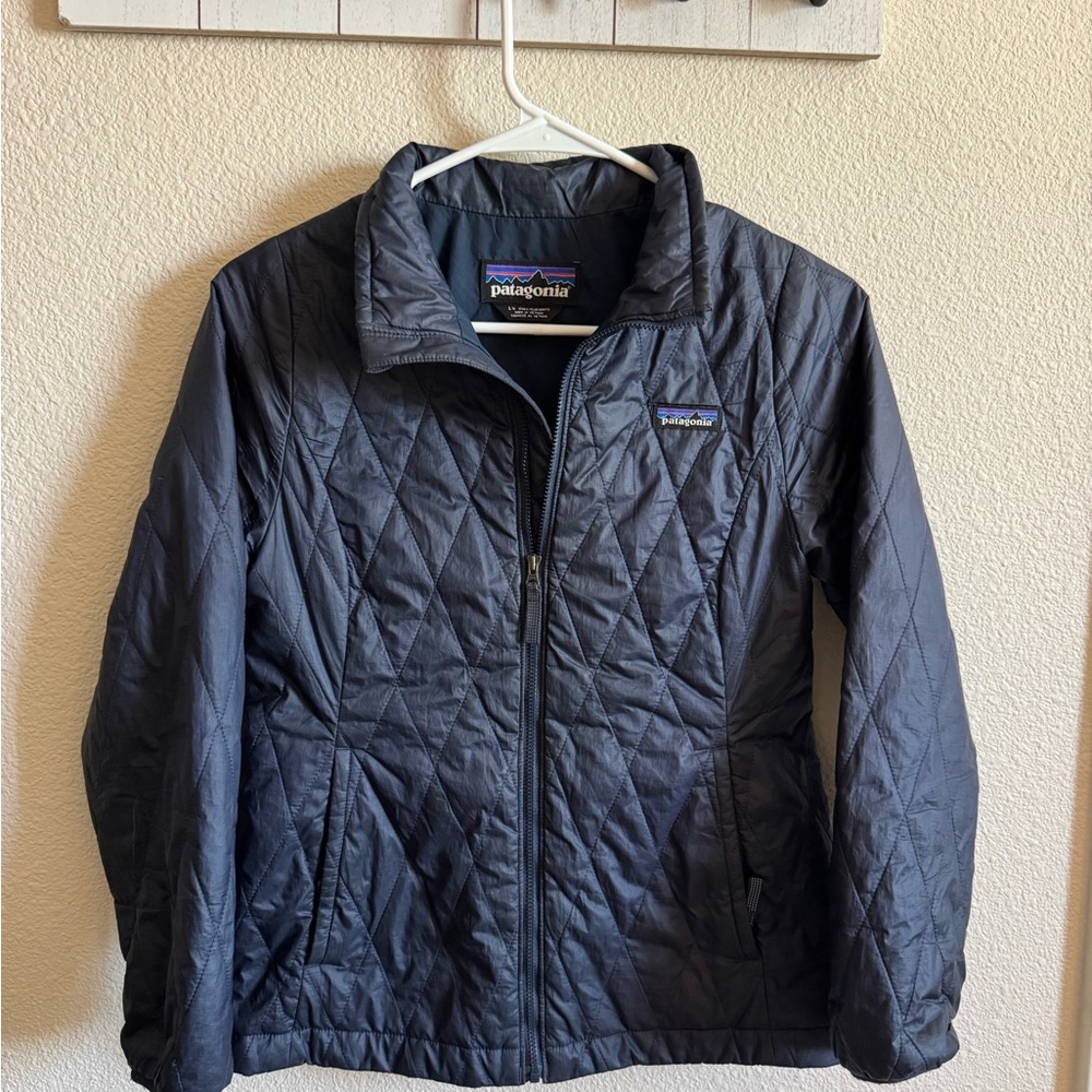 Girls Patagonia navy blue Quilted Puffer Jacket